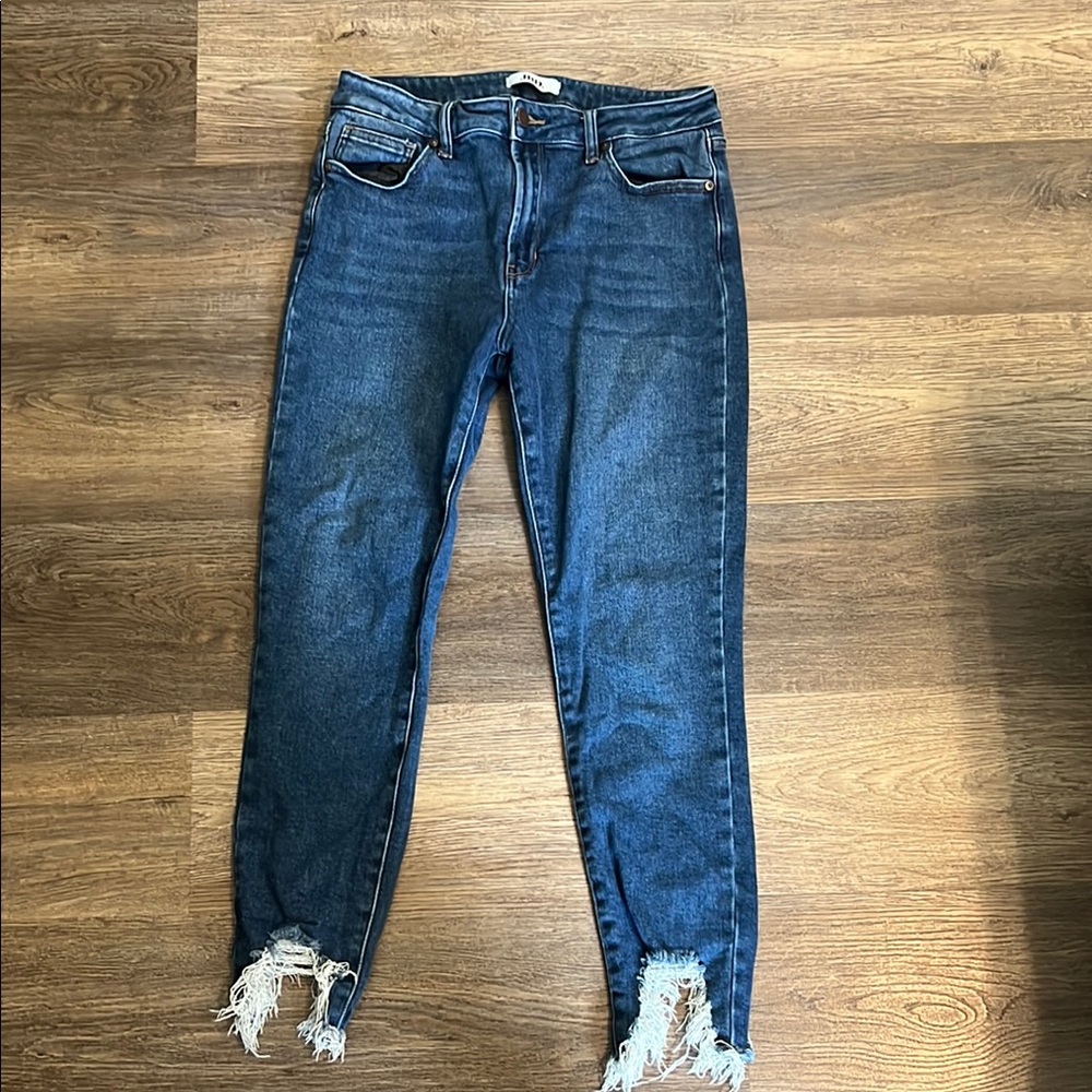 JBD - Just Black Denim High Rise Frayed Hem Women's Blue Jeans 29